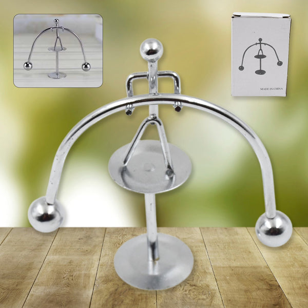 Mini Steel Balance Toy (1 Pc): Desk Decor, Perpetual Motion, Physics Toy - Goyaldeal.com