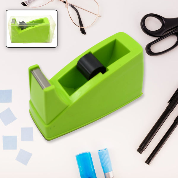 Plastic Tape Dispenser Cutter – Heavy Duty Stationary Tape Cutter for Home, Office, School Use (1 Pc / 515 gm) - Goyaldeal.com