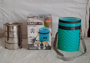 Double Wall Insulated Tiffin with Handle (1 Pc): Stackable, Hot Food Container - Goyaldeal.com