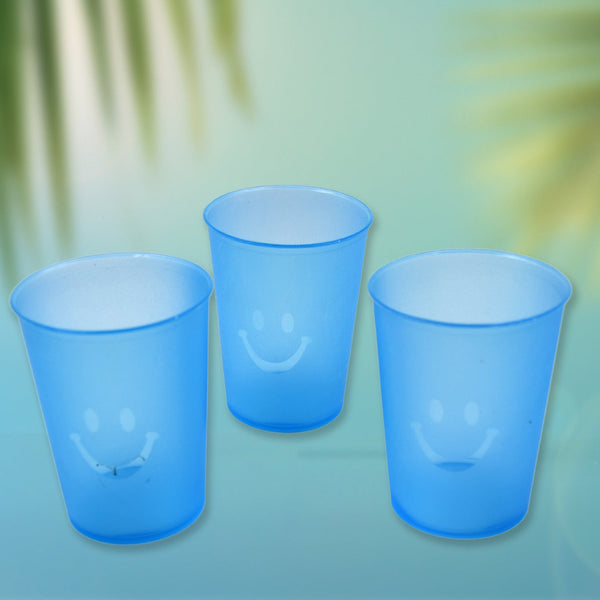 Reusable Plastic Drinking Tumblers - 4-Piece Transparent Water Cup Set for Kitchen & Dining - Goyaldeal.com