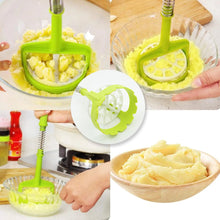 Multi Functional One-Handed Plastic Manual Mashed Potatoes Masher, Mash Sweet Potato Masher with Comfort Grip and Stainless-Steel Spring Design for Nonstick Pans (1 Pc) - Goyaldeal.com