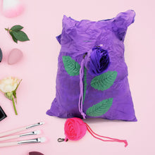 Foldable Nylon Shopping Bag (Rose Design): Reusable, Eco-Friendly (1 Pc) - Goyaldeal.com