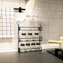 Big Wall Mounted Iron Wall Shelf with 3 Storage Racks for Kitchen, Pantry, Cabinet, Counter top or Free Standing, Rack Holder for Kitchen - Goyaldeal.com