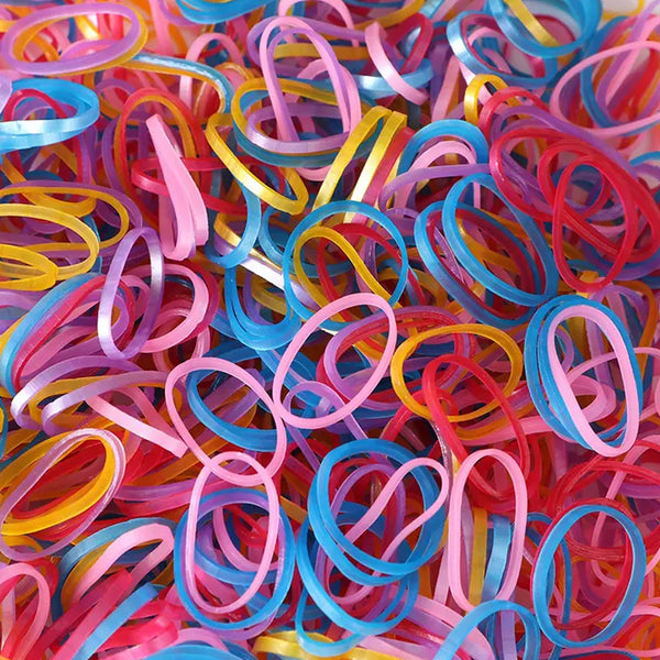 RUBBER BAND FOR OFFICE/HOME AND KITCHEN ACCESSORIES ITEM PRODUCTS, ELASTIC RUBBER BANDS, FLEXIBLE REUSABLE NYLON ELASTIC UNBREAKABLE, FOR STATIONERY, SCHOOL MULTICOLOR, Hair accessories - Goyaldeal.com