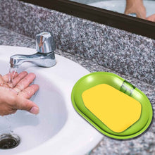 Plastic Soap Dish Holder for Bathroom Shower Wall Mounted Self Adhesive Soap Holder Saver Tray-Plastic Sponge Holder for Kitchen Storage Rack Soap Box, Bathroom ,Sabudani