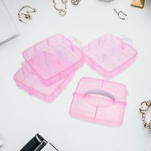Versatile 18-Grid 3-Layer Transparent Plastic Organizer Box with Adjustable Dividers for Jewelry & Fishing Hooks - Goyaldeal.com