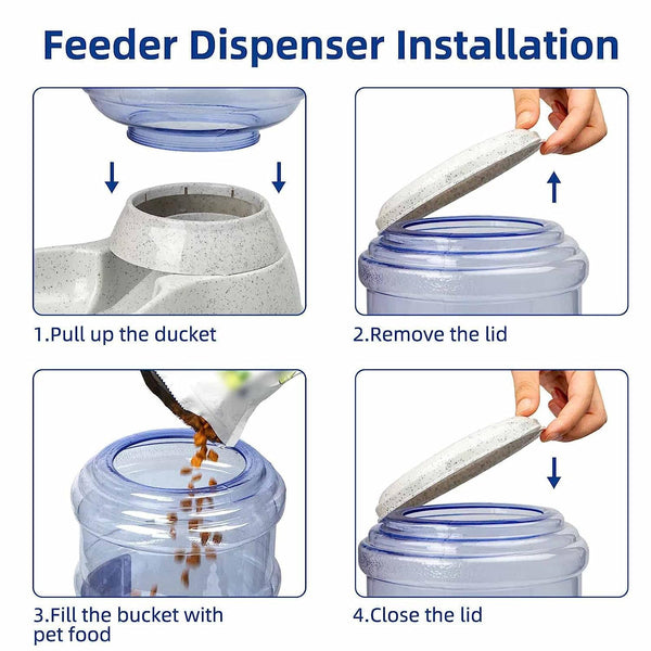 Automatic Pet Food Dispenser Self-Dispensing Pet Feeder Food Dispenser - Goyaldeal.com