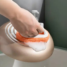 Sponge Kitchen Pot Brush With Handle Reusable And Washable Eraser Cleaner Removal Tool Sink Pot Dish Scrubber Bathroom Decontamination Cleaning Brush Glass Stove Top Cleaners Daily (1 Pc) - Goyaldeal.com