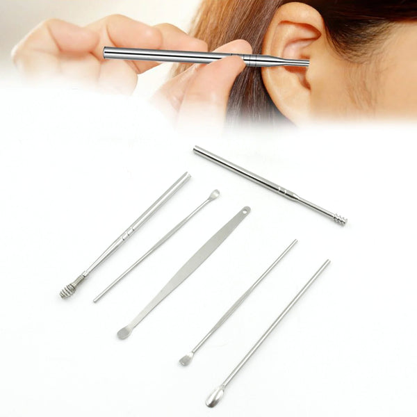 Ear Wax Removal Kit – Portable Ear Cleaning Tool with Keychain Holder (6 Pc) - Goyaldeal.com