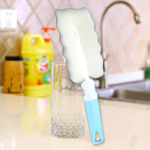 Sponge Cleaning Brush Kitchen Tool Bottle Soft Brush for Dishes| Cleaning Brush Cleaner with Plastic Long Handle, Soft Dish Washing Foam Cleaning Brushes For Cups Mugs Kettles Wine Glasses and Baby Bottles (1 Pc) - Goyaldeal.com