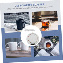 USB Warm Coaster Heated Coffee Mug Portable Office Desk Portable Cup, Heater Coffee Mug Warmer Electric Cup Warmer (1 Pc) - Goyaldeal.com