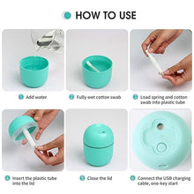 Portable Mini USB Humidifier with Light, Cool Mist & Essential Oil Diffuser (250ML) - Goyaldeal.com