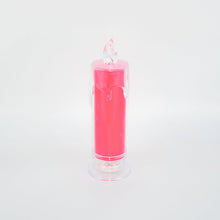 Red LED Flameless Candles Battery Operated Pillar Candles Flickering Realistic Decorative Lamp Votive Transparent Flameless Ornament Tea Party Decorations for Hotel, Scene,Home Decor, Restaurant, Diwali Decoration Candle Crystal Lamp (1 Pc) - Goyaldeal.com