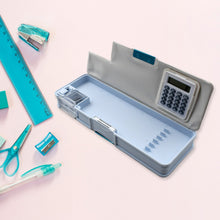 Double Sided Magnetic Geometry Box, Pencil Box with Calculator and Sharpener for Boys Art Plastic Pencil Box  for Girls and Boys - Goyaldeal.com