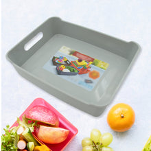 Multipurpose Organising & Storage Plastic Tray,  Fruit & Vegetable/ Multi Purpose Tray, Organizer for Kitchen, Countertop, Cabinet, Bathroom Plastic Storage Basket For Store Fruits, Vegetables, Magazines, Cosmetics, Stationary Set of 3 - Goyaldeal.com