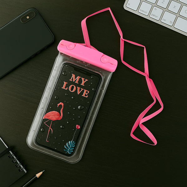 Mobile Cover Pouch Transparent Waterproof Sealed Plastic Smartphone Protective Pouch Cover/Bag for All Mobile Phones - Goyaldeal.com