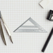 Double-Sided 45° Triangle Ruler – 7-Inch Aluminum Alloy Rafter Square for Home & Industrial Use - Goyaldeal.com