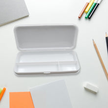Multipurpose White Compass Pencil Box | 3-Compartment School Case | Ideal Birthday Gift for Kids - Goyaldeal.com