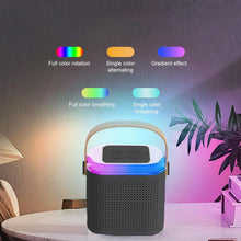Wireless Speaker Microphone Set, RGB Light Support Memory Card PortableKaraoke Machine Perfect  for Travel TV - Goyaldeal.com