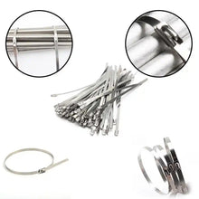 Stainless Steel Cable Ties for Solar & Home Use (100 Pc, 4.6x100mm) - Goyaldeal.com