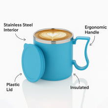 300ml Stainless Steel Mug: Insulated, Leakproof Lid, Hot/Cold Drinks (Mix Color) - Goyaldeal.com