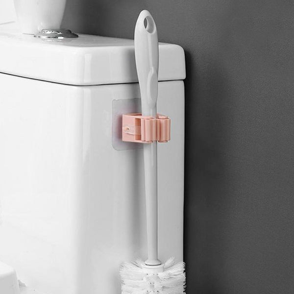 Broom Holder Wall Mounted, Mop and Broom Holder Broom Organizer Grip Clips, No Drilling, Wall Mounted Storage Rack Storage & Organization for Kitchen, Bathroom, Garden (1 Pc) - Goyaldeal.com