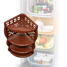 Multi Purpose Plastic Corner Rack a Stylish Storage Shelf for Kitchen / Living Room / Bathroom (1 Pc / 3 Layer ) - Goyaldeal.com