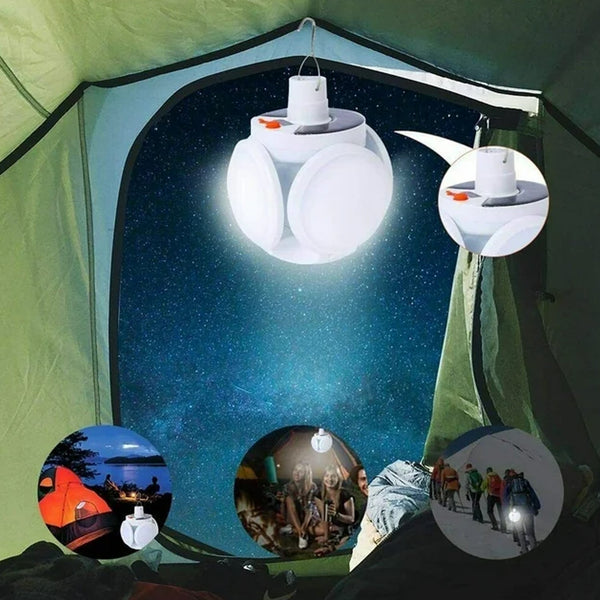 Solar Multi-Functional Emergency LED Light – USB Rechargeable, 5 Modes, Foldable, SOS & IP65 Waterproof - Goyaldeal.com