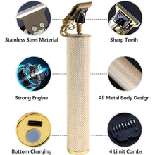 Men's Hair Trimmer & Beard Clipper with 4 Adjustable Blades & Cleaning Brush, Hair accessories - Goyaldeal.com