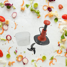 Manual Food Chopper (650ml): 3 Stainless Steel Blades, Locking System, Anti-Slip Base - Goyaldeal.com