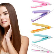 Beauty and Personal Care Professional Ceramic Plate Mini Hair Styler Straightener and Curler - Goyaldeal.com