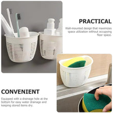 Hanging Plastic Storage Basket, Adhesive Wall Mounted Organizer Box Make Up Holder Shelf Bathroom Wall Basket Punch Free Drain Basket for Kitchen Bathroom, Wall Type Storage Basket (1 Pc) - Goyaldeal.com