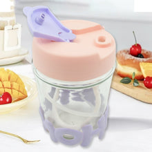 Glass Coffee/Tea Mug - 350ml Cup with Lid, Alphabet Design, Multipurpose Drinkware - Goyaldeal.com