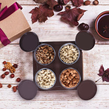 Airtight Plastic 4 Pc Storage Container Set, With Tray Dry Fruit Plastic Storage Container Tray Set With Lid & Serving Tray For Kitchen - Goyaldeal.com