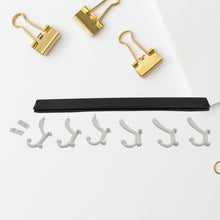 Wall Door Hook Rail | 6 Hook Hanger for Clothes & Hats | With Eco-Friendly Adhesive - Goyaldeal.com