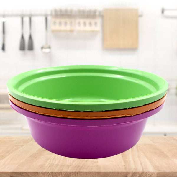 Household Storage Plastic Round Bowl / Tub / Basket / Bucket set - Pack of 3 - Goyaldeal.com