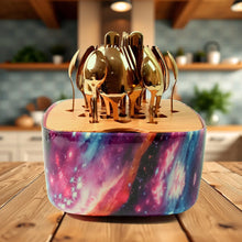 Unique Golden Egg Storage Modern Tableware Steak Knives Fork Flatware Set Royal Spoon Set Tableware Gold Cutlery Set Dishwasher Safe Mirror Finished With Gift Box for Halloween 24Pcs Set) - Goyaldeal.com