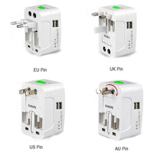 All-in-One Universal Worldwide Travelling AC Adaptor Plug (AU / UK / US / EU) International Power Charger Electric USB Power Plug Socket Adapter Converter (1 Pc) - Goyaldeal.com