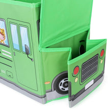Foldable Bus Shape Toy Box Storage with Lid for Storage of Toys Basket Useful as Toy Organizer mountable Racks Surface Multipurpose Basket for Kids Wardrobe Cabinet Wood with Cloth Cover For Home Decor Books, Game, Baby Cloth (Mix Color & Design ) - Goyaldeal.com