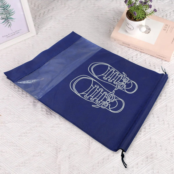 BEACH BAG SHOES STORAGE BAG CLOSET ORGANIZER NON-WOVEN TRAVEL PORTABLE BAG WATERPROOF POCKET CLOTHING CLASSIFIED HANGING BAG SHOE BAG LUGGAGE TRAVEL PORTABLE SHOE POUCH NON WOVEN TRANSPARENT WINDOW (3 PC ) - Goyaldeal.com