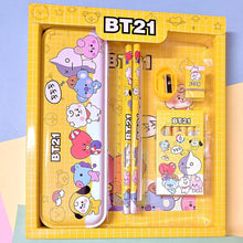 Stationery Kit for Kids - Metal Pencil Box, Sharpener, Pencil & Eraser (12 Pc Set) - Goyaldeal.com