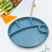 Plastic Food Plates / Biodegradable 5 Compartment Plate With Spoon for Food Snacks / Nuts / Desserts Plates for Kids, Reusable Plates for Outdoor, Camping, BPA-free (1 Pc) - Goyaldeal.com