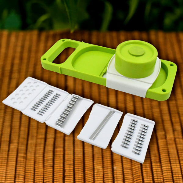 Slicer for Kitchen 5 in 1 Foldable Vegetable Slicer Blade Potato Cutter, Veggie Slicer, Onion Slicer, Julienne Grater with Protective Guards, Stainless Steel Blade - Goyaldeal.com