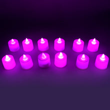 Pink Flameless LED Tealights, Smokeless Plastic Decorative Candles - Led Tea Light Candle For Home Decoration (Pack Of 12pc) ( Diya , Divo , Diva , Deepak , Jyoti) - Goyaldeal.com