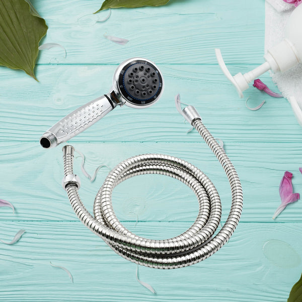 Shower Head and Stainless Steel Hose Multi-Function Plastic High Pressure Shower Spray for Bathroom - Goyaldeal.com