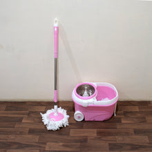 Spin Mop with Bucket for Floor Cleaning - Magic Mop Set with Steel Spin, Mop Stick, and Bucket for Home & Office - Goyaldeal.com