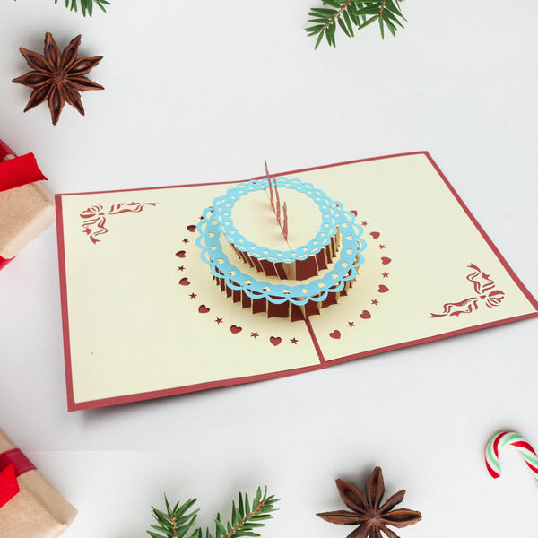 Unique 3D -Up Wishing Card (Birthday): 1 Pc - Goyaldeal.com