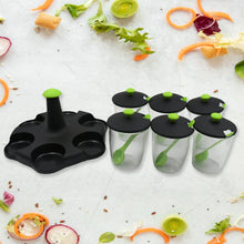 Multipurpose 6 Piece Miracle Revolving Plastic Spice Container Rack With 6 Spoon, Condiment Set, Masala Rack Set, Revolving Spice Rack Aachar Container Chutney Mukhwas Tray Masala Dining Spice Stand - Goyaldeal.com