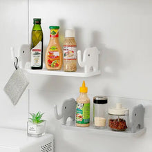 Multifunctional Elephant-Shaped Wall Shelf – No-Punch Mini Organizer for Kitchen, Bathroom & Bedroom - Goyaldeal.com