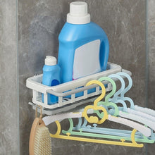 Multipurpose Platic Hanging Drain Rack Retractable Sponge Storage Hanging Rack With Adhesive Hook for Kitchen and Bathroom Dishcloth Holders Basket Drying Tray Organizer - Goyaldeal.com